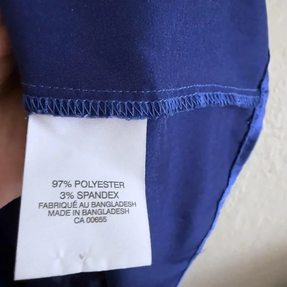 Y2K Blue Satin Blouse Size L - Picture 4 of 5